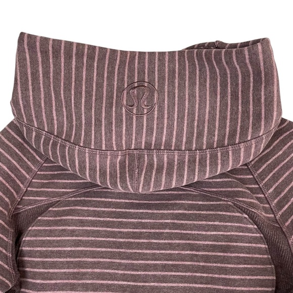 lululemon Scuba Hoodie *Classic Cotton Fleece Parallel Stripe Misty Merlot - Picture 11 of 16